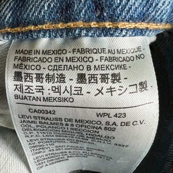 Levi's 512 Slim Taper Fit Jeans Men 30x30.5 Blue Light Wash Denim Cotton Stretch - Picture 8 of 15